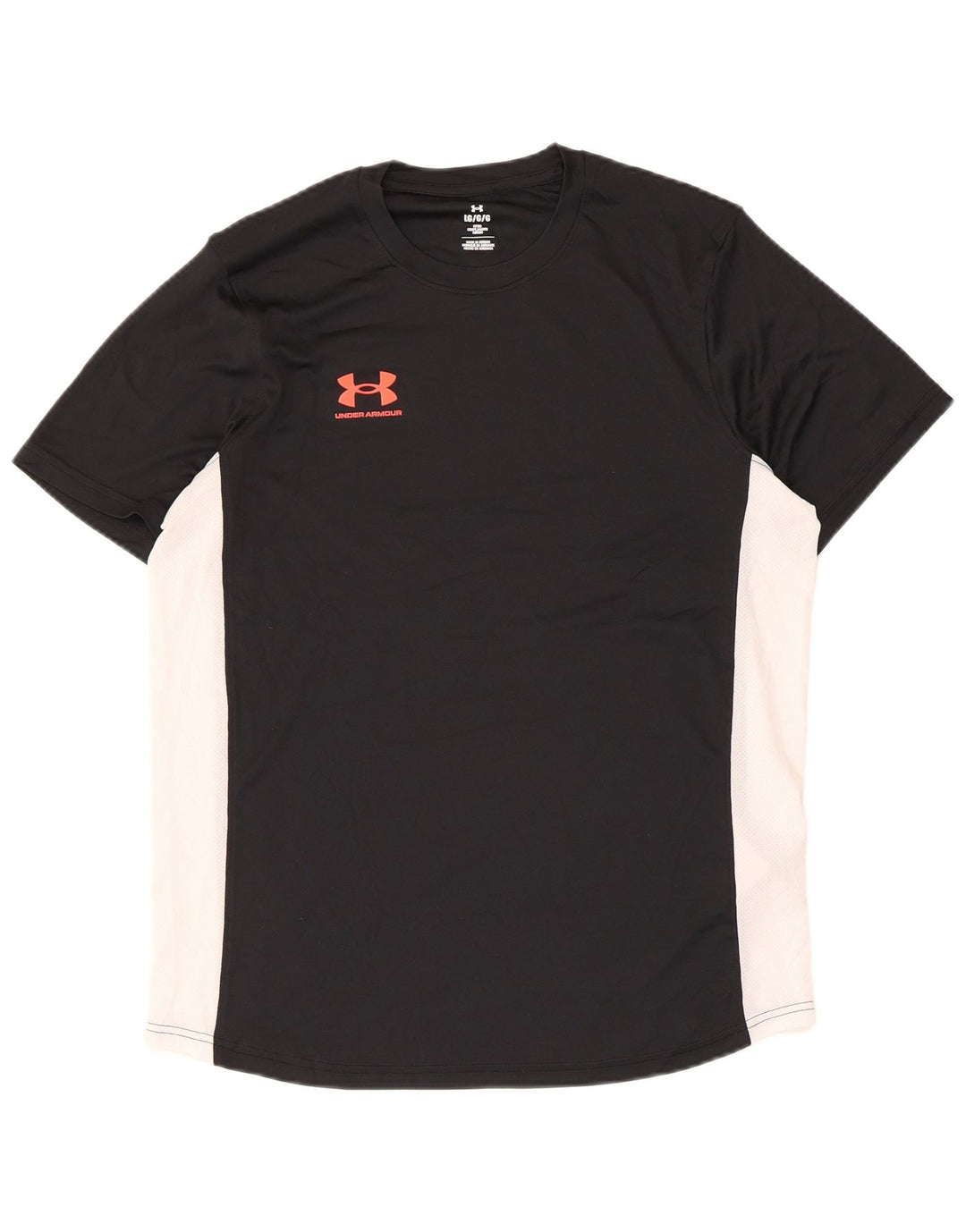Under Armour Hombre Camiseta ajustada Top Large Negro Colorblock Poliéster