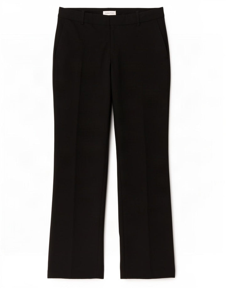 Pantalones de traje con corte de bota para mujer Calvin Klein W32 L30 Poliéster negro