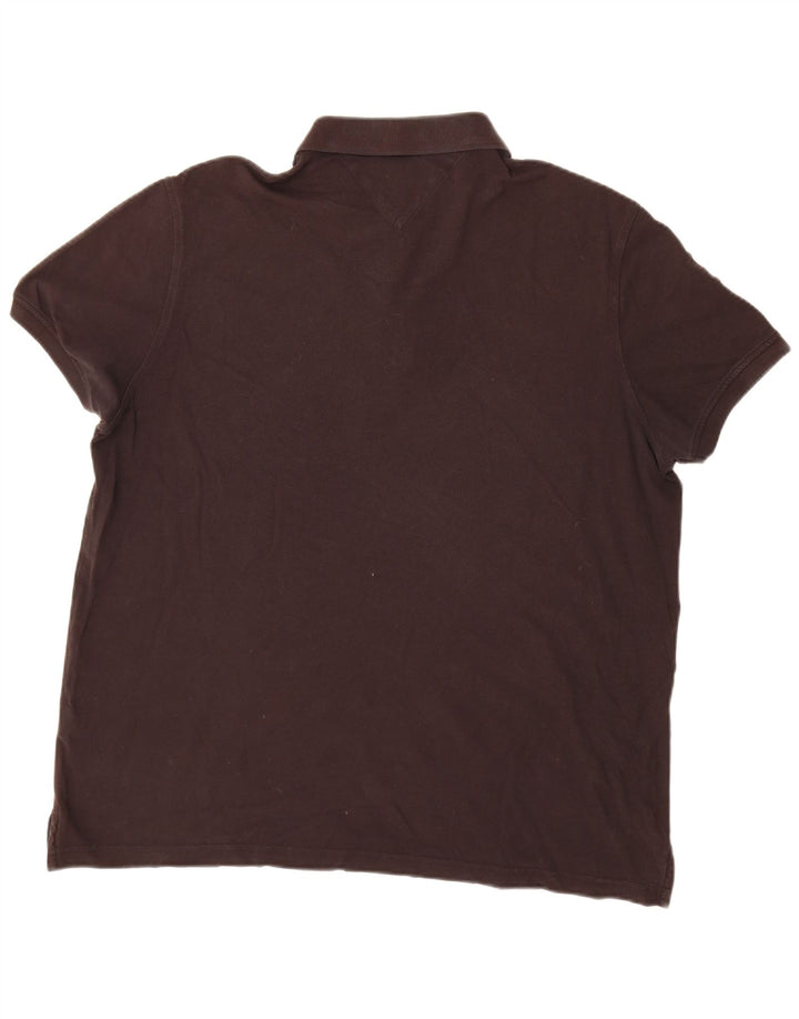 TOMMY HILFIGER Polo de corte regular para hombre 2XL Algodón negro