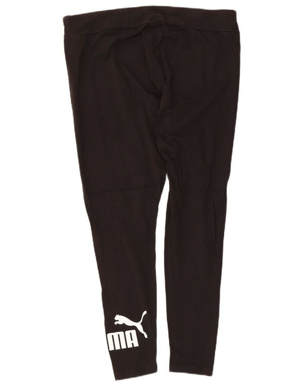 Puma Leggings gráficos para mujer UK 18 XL Algodón negro