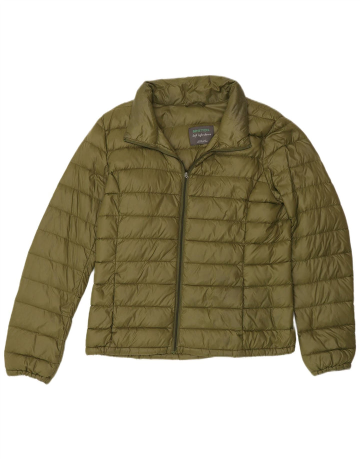 Benetton Chaqueta Acolchada Mujer UK 40 Small Verde