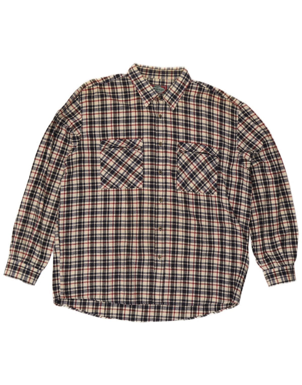 European Project Camisa de franela para hombre 2XL Algodón a cuadros multicolor