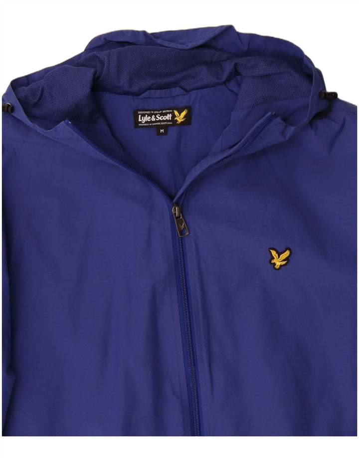 LYLE & SCOTT Chaqueta impermeable con capucha para hombre UK 38 Medium Azul marino Nylon