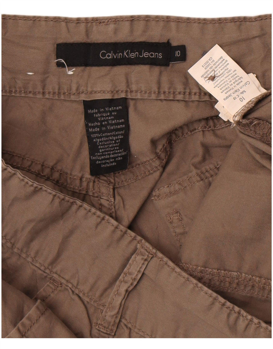 Calvin Klein Shorts Cargo para Mujer US 10 Medium W32 Algodón Gris