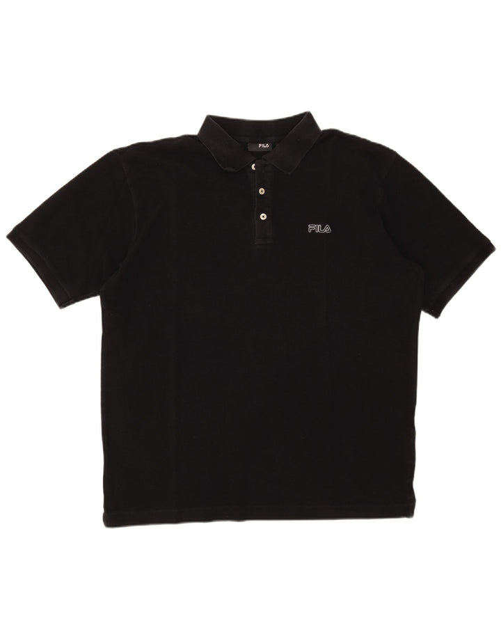 Fila Polo Hombre XL Algodón Negro