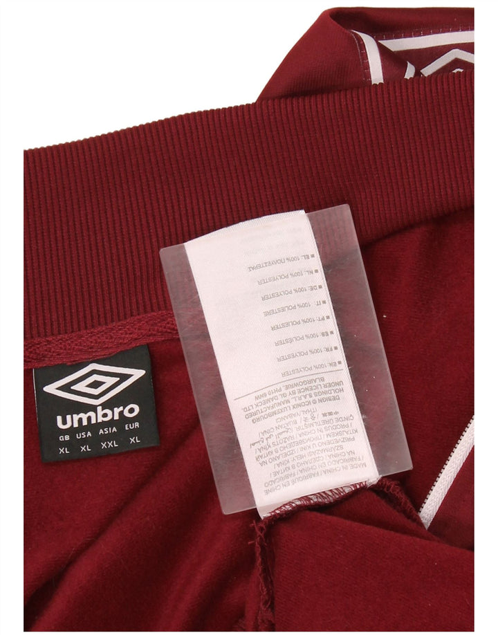UMBRO Chaqueta superior de chándal con gráfico para hombre XL Poliéster burdeos