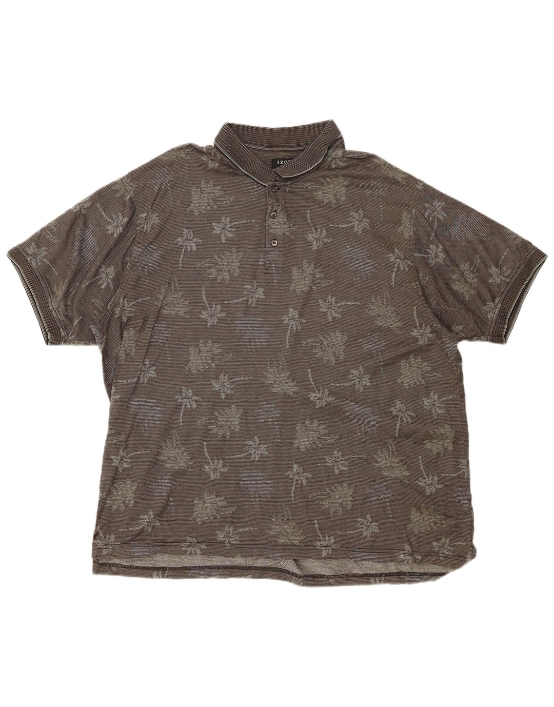 IZOD Polo de golf para hombre XL Algodón floral gris