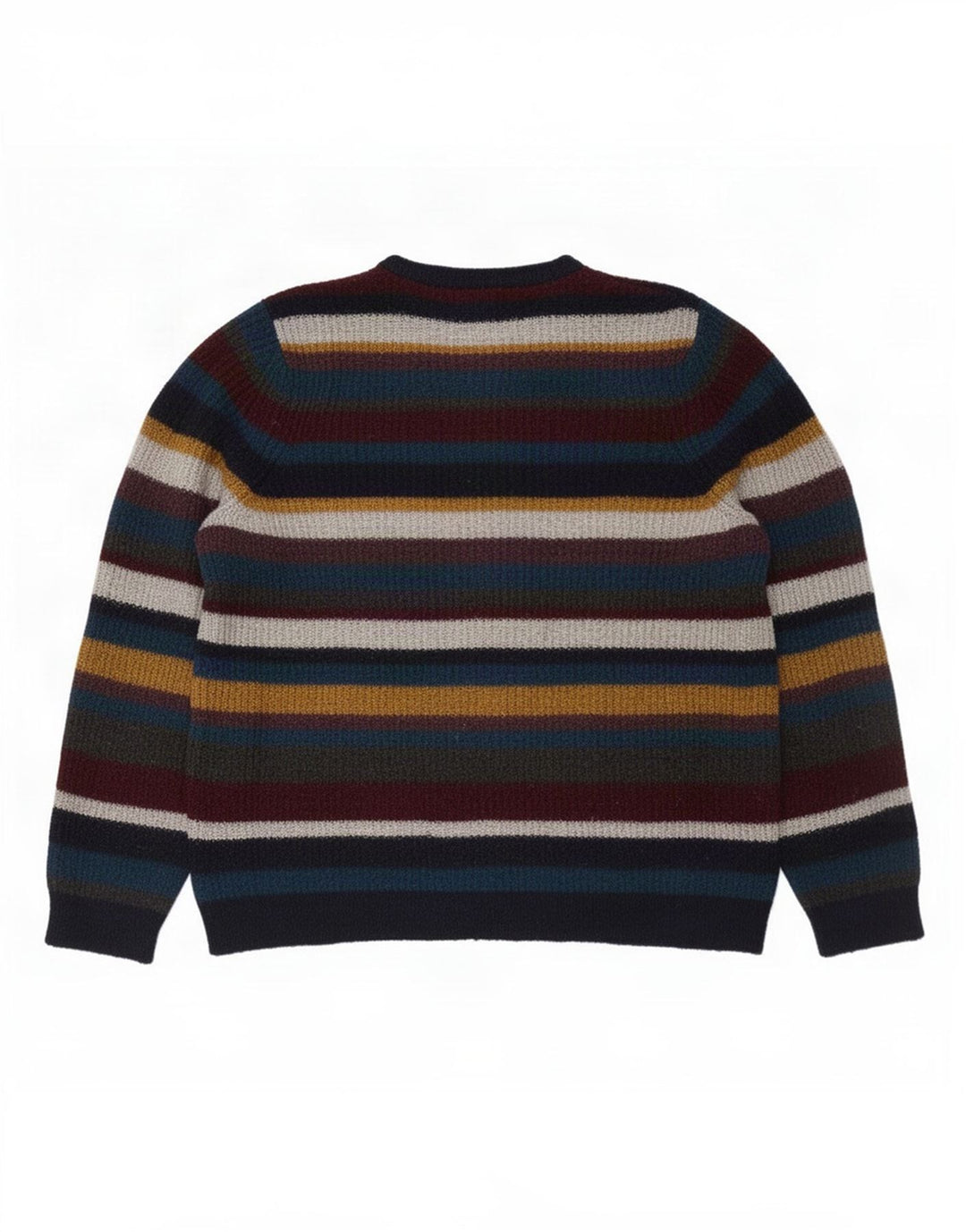 Marks & Spencer - Jersey de cuello redondo para hombre, talla mediana, multicolor, a rayas