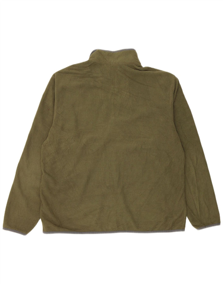 Eddie Bauer Jersey de forro polar con cuello y cremallera para hombre Poliéster verde grande