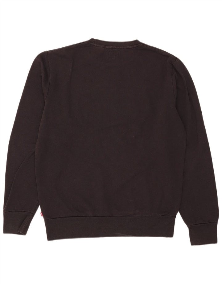 Levi's Hombre Sudadera Gráfica Jumper Algodón Negro Mediano
