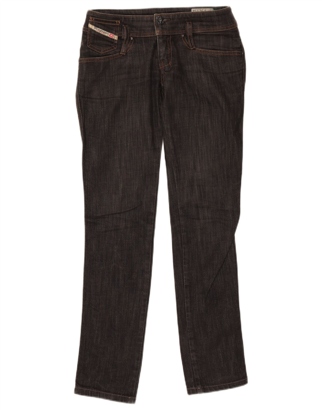 Diesel Mujer Matic Vaqueros Rectos W26 L31 Algodón Negro