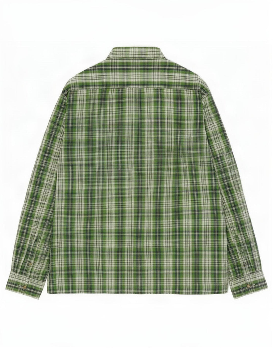 Camisa Brugi Hombre 2XL Poliéster Cuadros Verdes