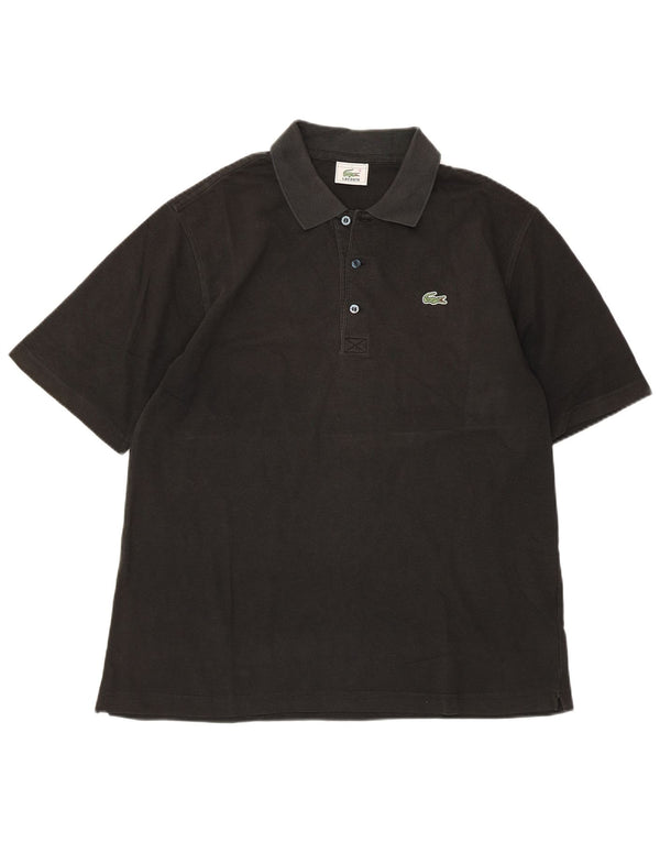 Polo Lacoste para hombre talla 4 mediano algodón negro