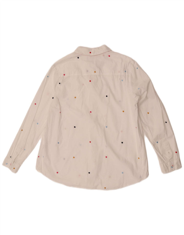 Camisa tipo pulóver para mujer Joules UK 40 Algodón de lunares blancos medianos