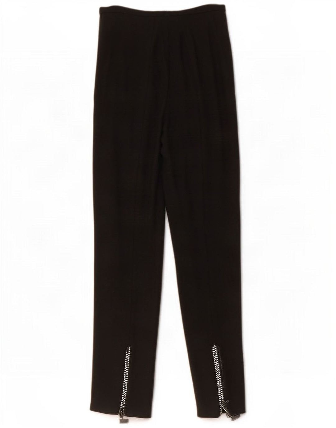 Vintage mujer traje recto pantalones IT 42 Medio W28 L32 Lana Negra