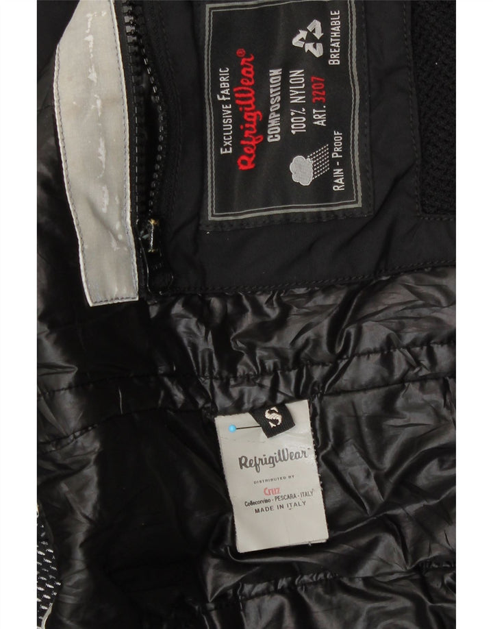 Refrigiwear Chaqueta bomber con capucha para mujer UK 10 Small Black Nylon