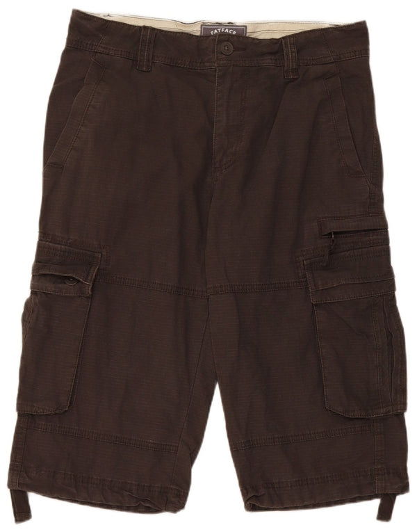 Bermudas cargo para hombre Fat Face W32 Algodón gris medio