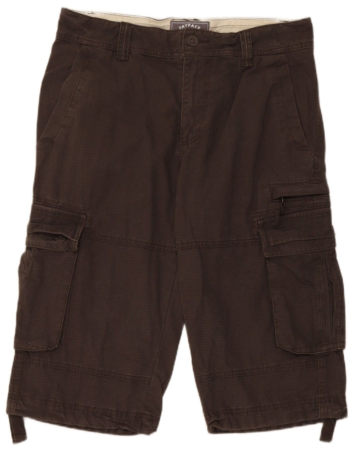 Bermudas cargo para hombre Fat Face W32 Algodón gris medio