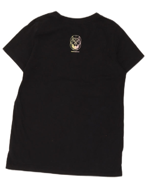 Converse Camiseta gráfica para mujer Top UK 6 XS Algodón negro