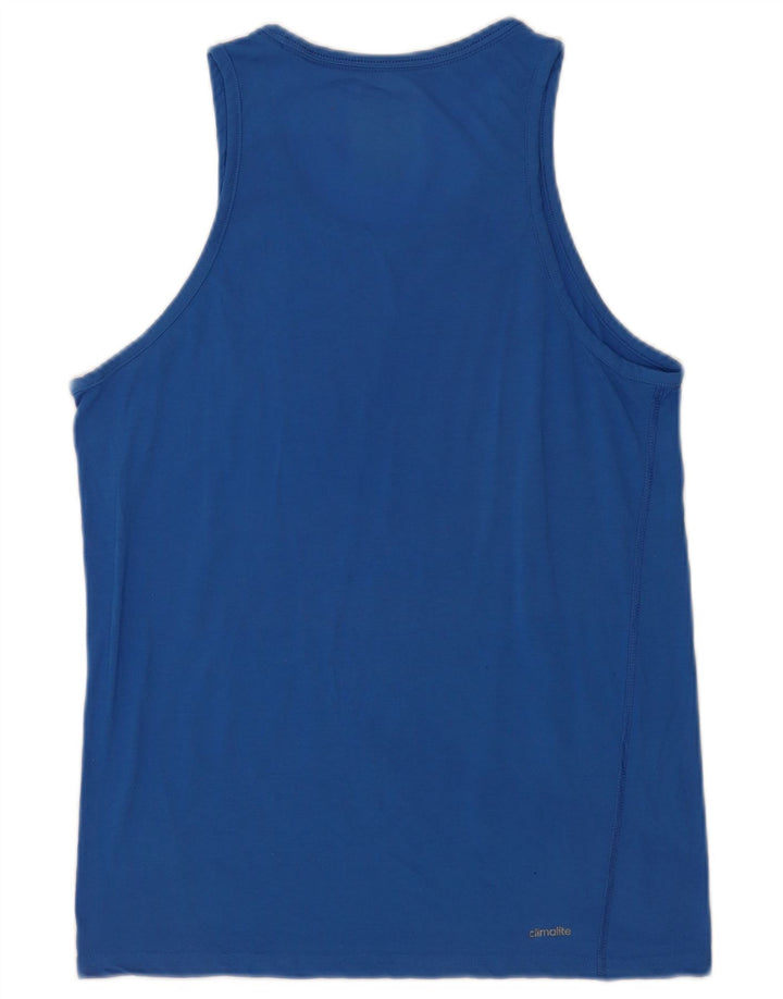 Adidas Hombre Chaleco Top Medio Azul Poliéster