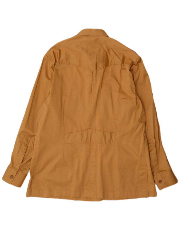 Camisa militar vintage para hombre grande beige