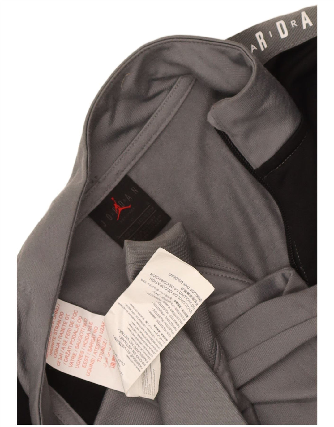 Jordan Sudadera con gráfico para niños 12-13 años Grande Gris Colorblock