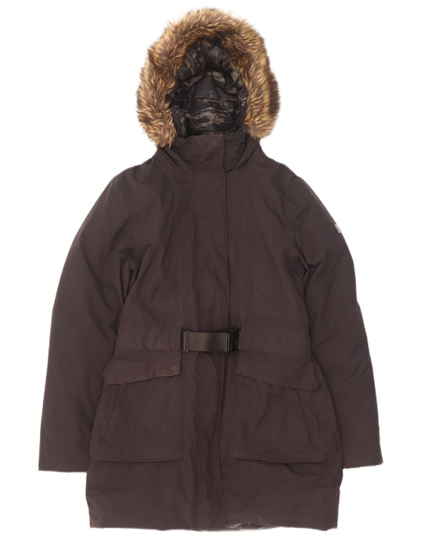 The North Face Abrigo acolchado con capucha para mujer UK 44 Medium Black Nylon