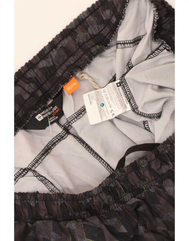 Pantalones cortos deportivos para hombre Mountain Warehouse 2XL Poliéster geométrico negro