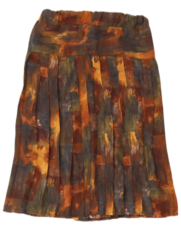 Falda plisada vintage para mujer mediana W30 teñido anudado multicolor