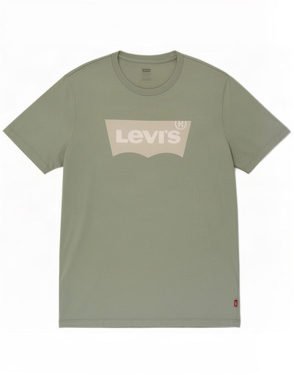 Levi's Camiseta con gráfico de ajuste estándar para hombre Top de algodón verde medio