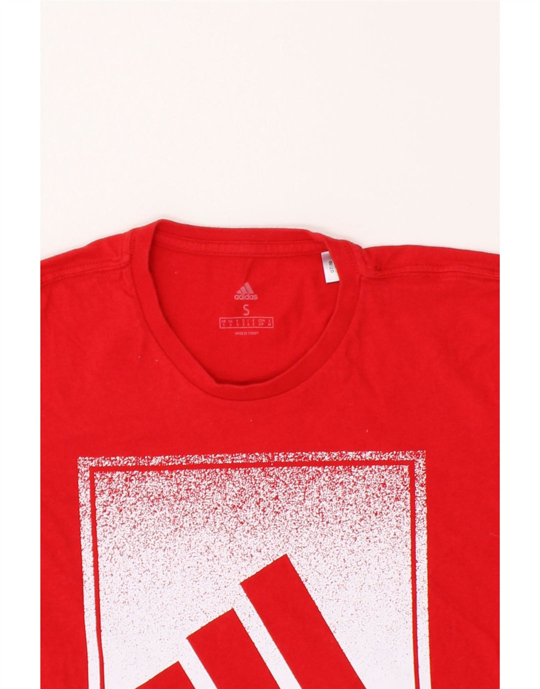 ADIDAS Mens Graphic T-Shirt Top Small Red Cotton Vintage Adidas and Second-Hand Adidas from Messina Hembry 