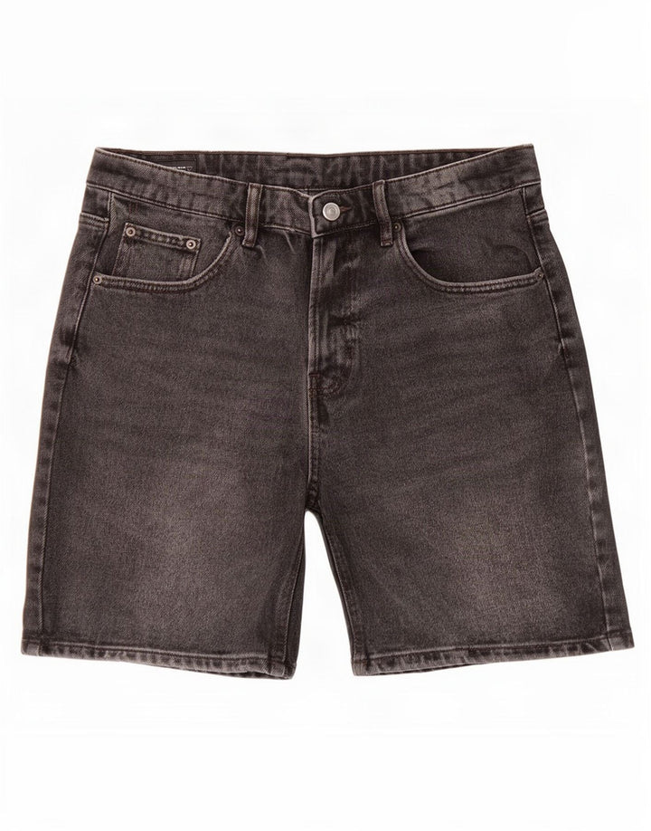 Zara Pantalones cortos de mezclilla para hombre EU 40 Medium W31 Algodón gris