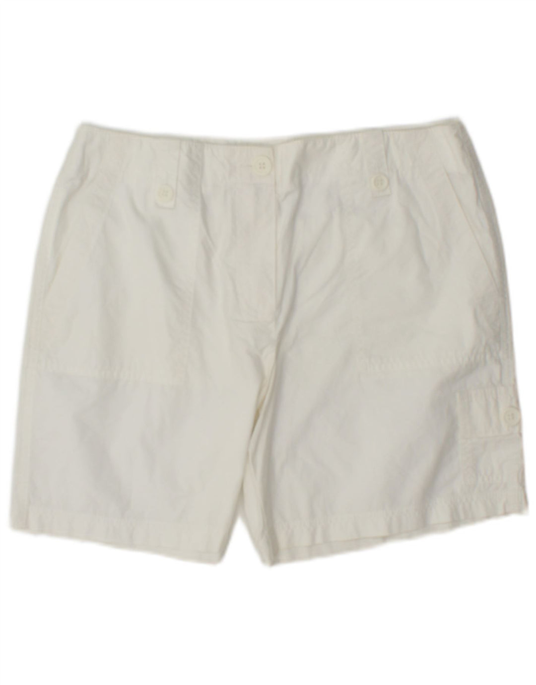 Marks & Spencer Pantalones cortos tipo cargo para mujer UK 12 Medium W32 Algodón blanco