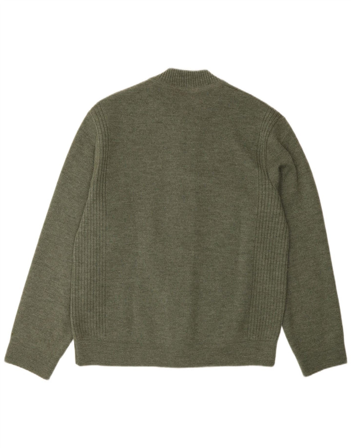 Breidhof - Cárdigan de ajuste regular para hombre, talla 52, color verde grande