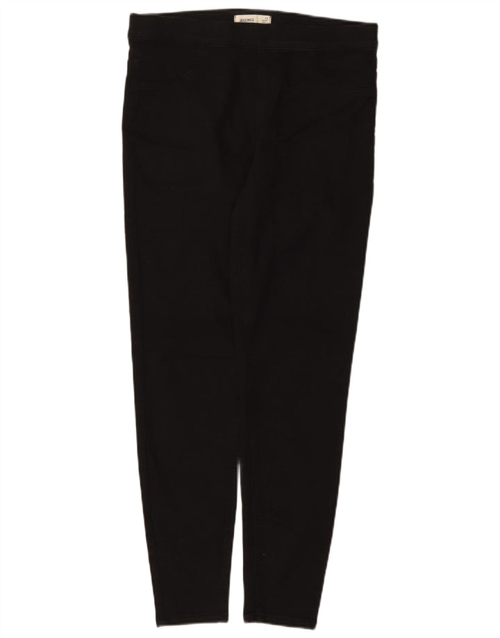 Marks & Spencer Vaqueros Jegging Cortos para Mujer UK 12 Medium W30 L26 Negro