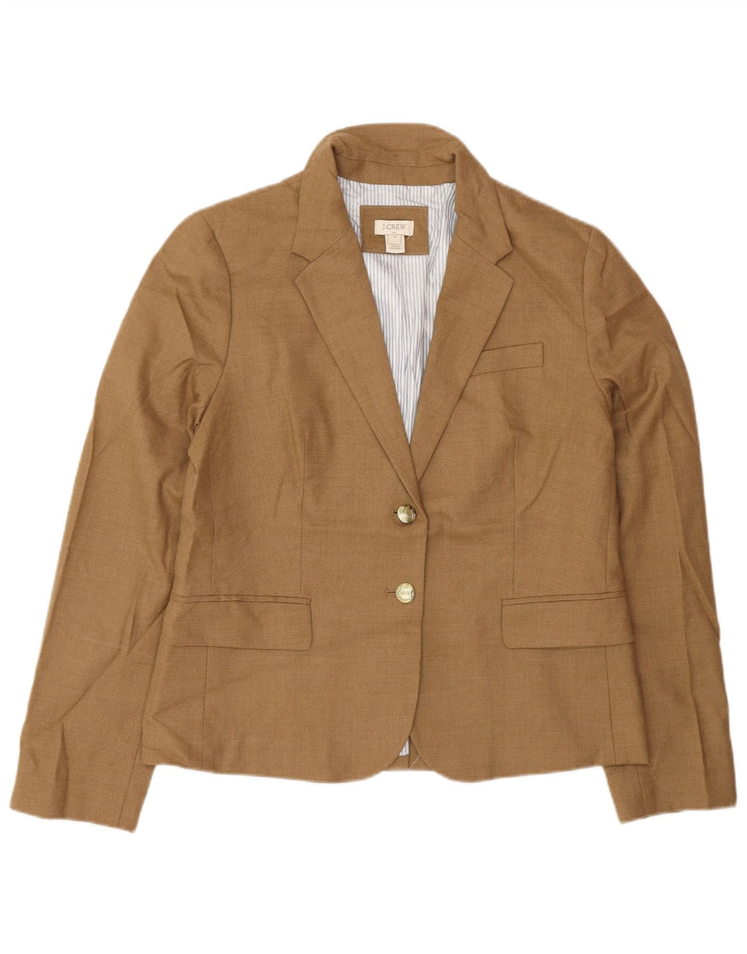 J. Crew Chaqueta Blazer de 2 Botones para Mujer US 12 Grande Lana Beige