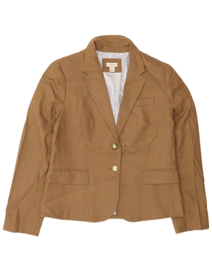 J. Crew Chaqueta Blazer de 2 Botones para Mujer US 12 Grande Lana Beige