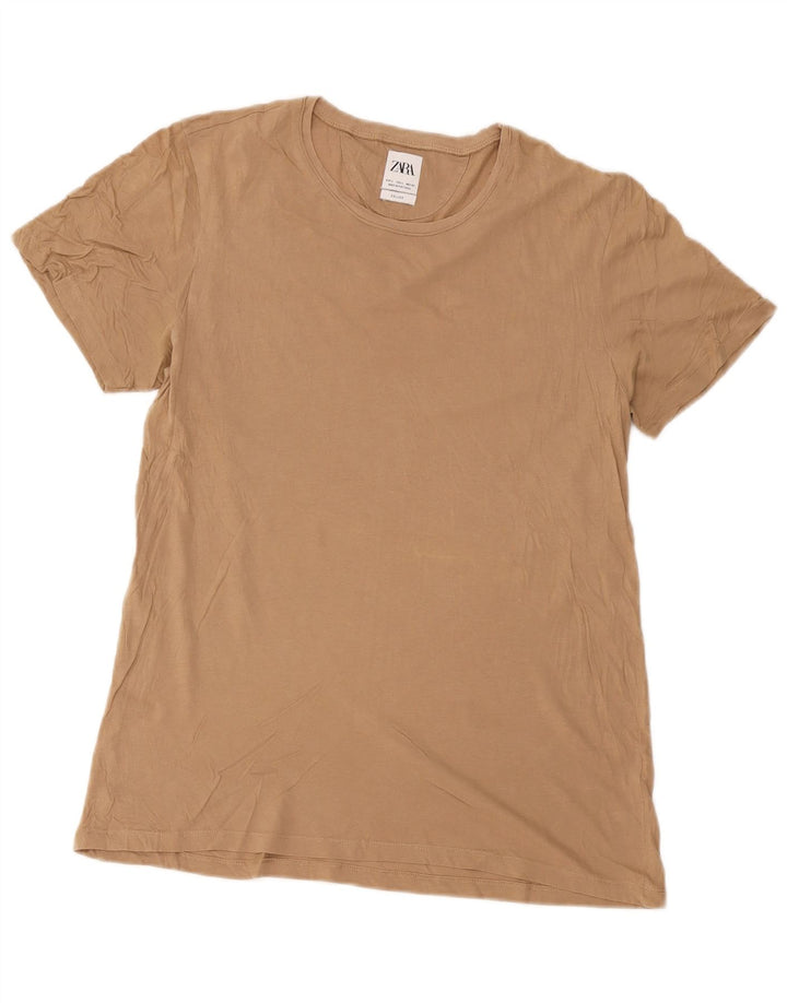 Zara Hombre Camiseta Top Grande Beige