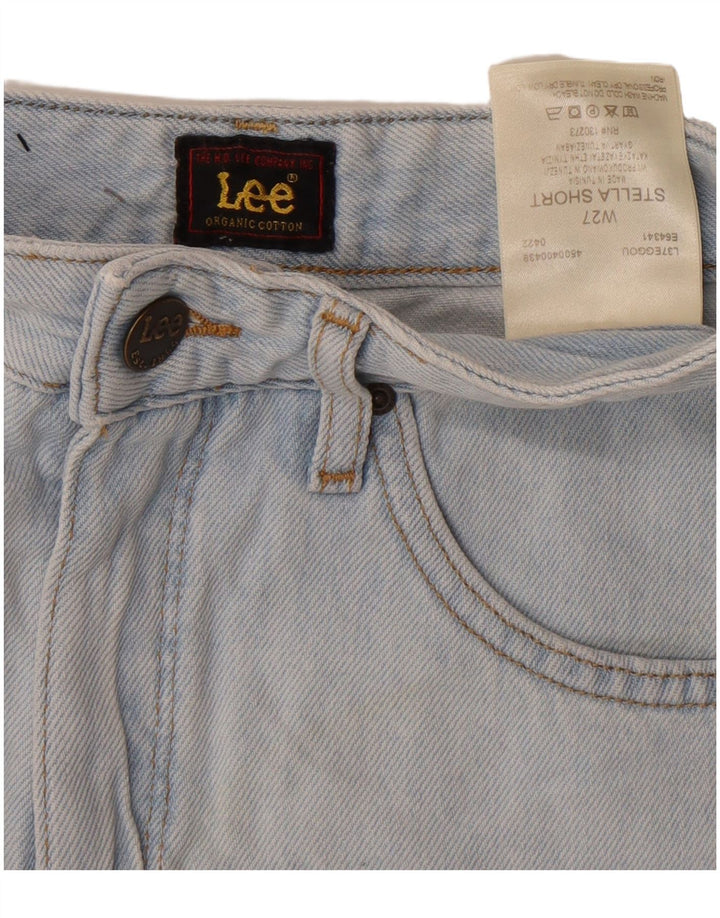 Lee Mujer Stella Denim Shorts W27 Pequeño Algodón Azul