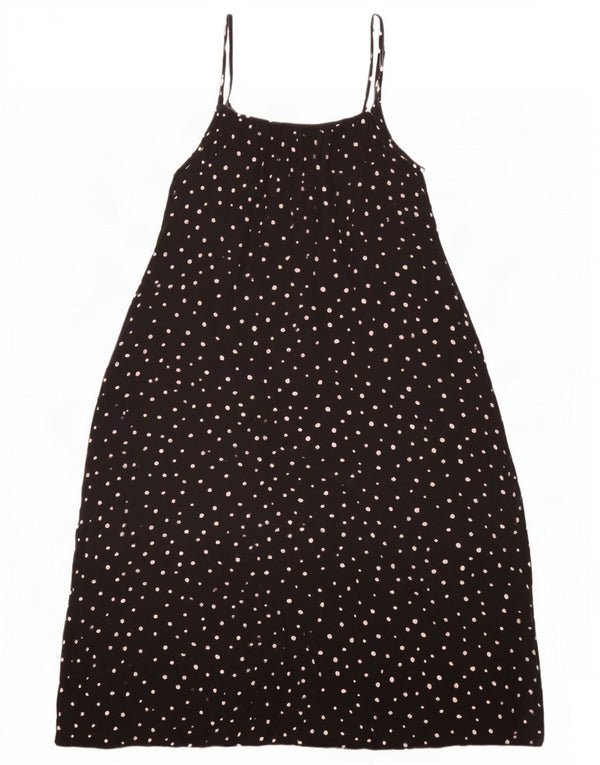 Marks & Spencer Vestido de verano para mujer UK 44 Viscosa con lunares negros grandes