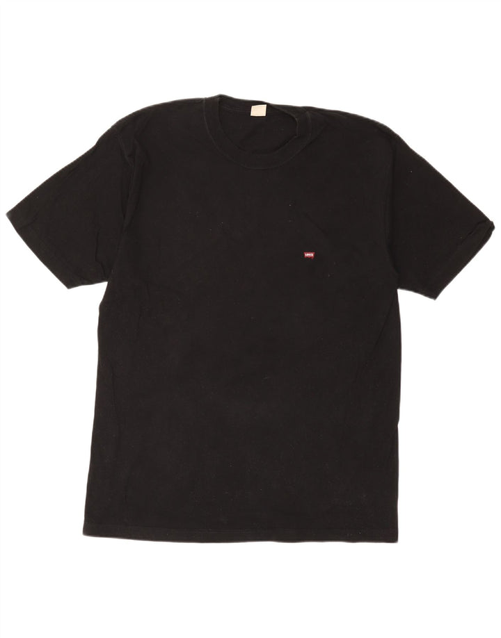LEVI'S Hombre Camiseta Top Grande Algodón Negro