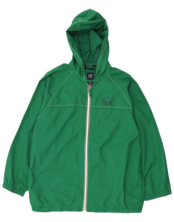 Gap Chaqueta impermeable con capucha para niños 10-11 años Grande Poliéster verde