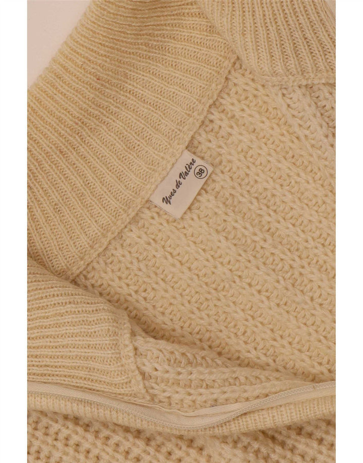 Vintage hombres Cardigan suéter Reino Unido 38 Medio Beige