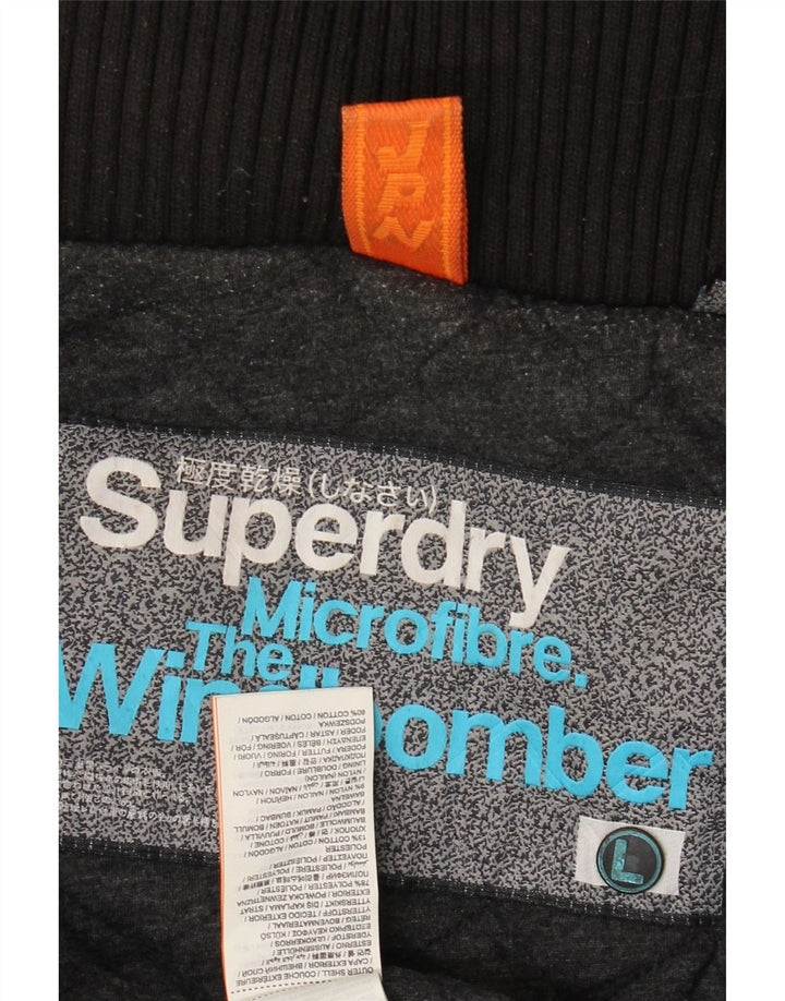Superdry Chaqueta Bomber con Capucha The Windbomber para Mujer UK 46 Grande Negro