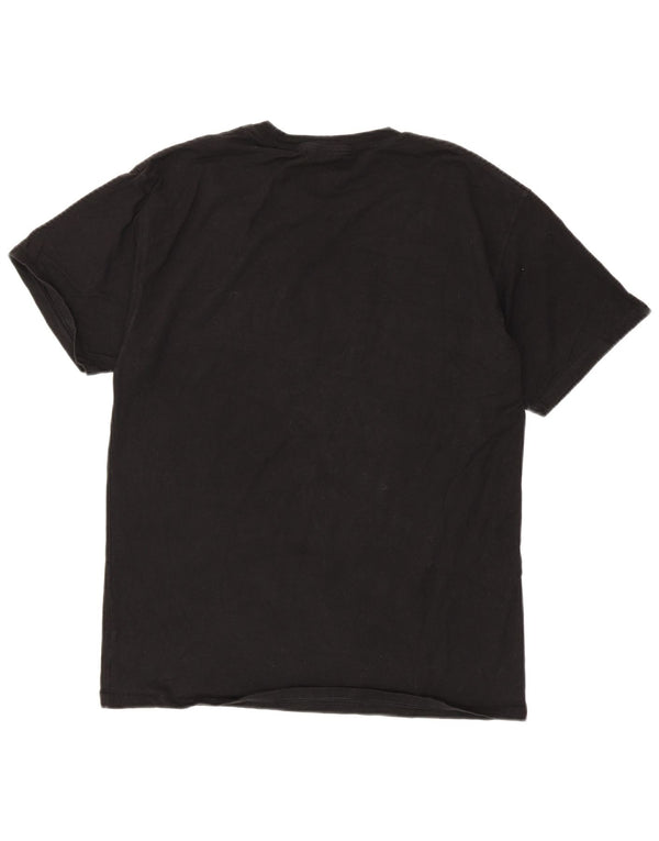 Champion Camiseta gráfica para hombre Top grande de algodón negro