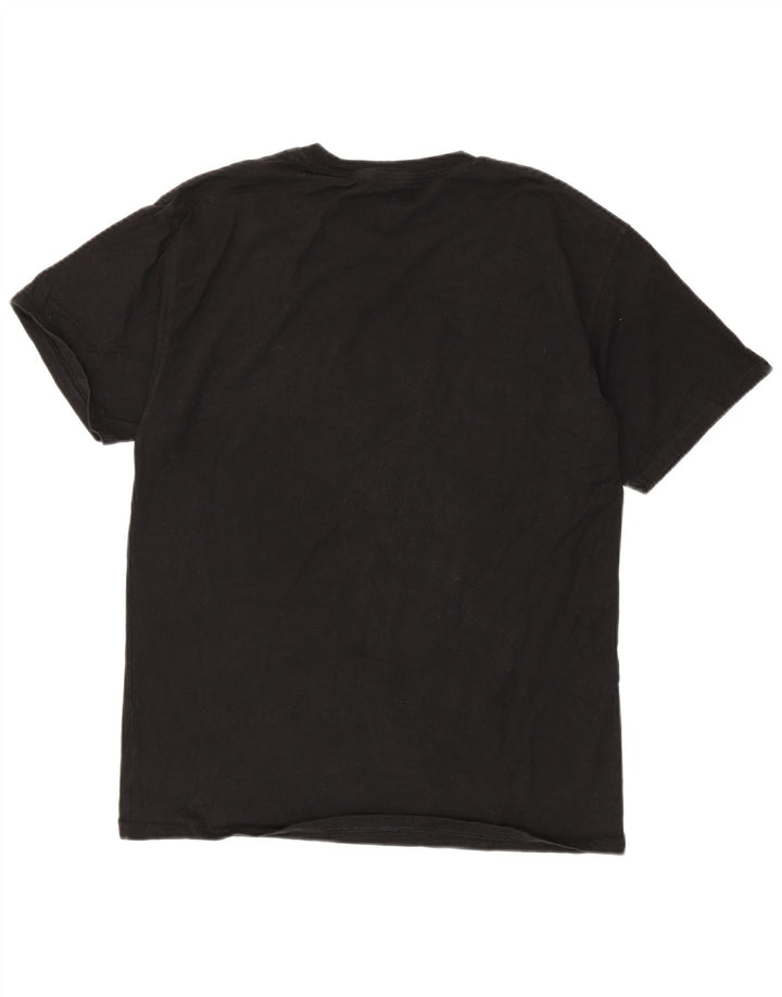 Champion Camiseta gráfica para hombre Top grande de algodón negro