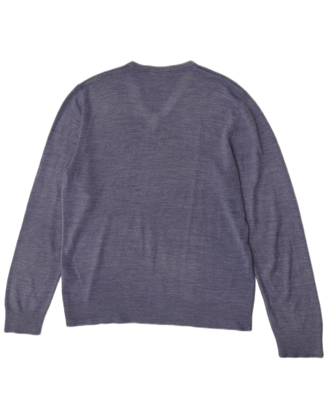 Marks & Spencer Jersey con cuello en V en color azul Harbor para hombre con moteados en azul medio