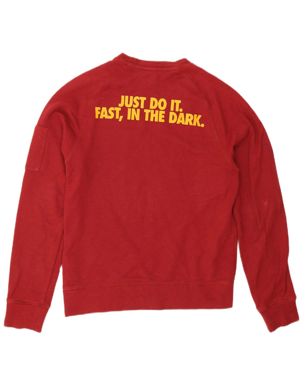 Nike Hombre Sudadera Gráfica Jersey Pequeño Algodón Burdeos