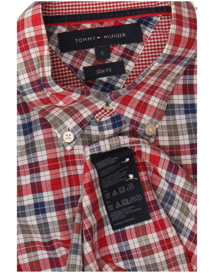 Camisa Tommy Hilfiger Slim Fit de algodón a cuadros multicolor para hombre