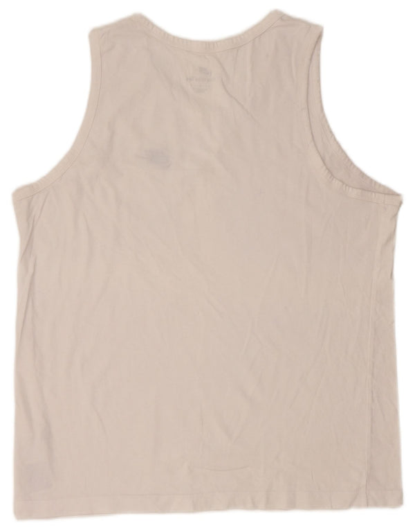 Nike - Camiseta sin mangas para hombre, talla grande, algodón blanco